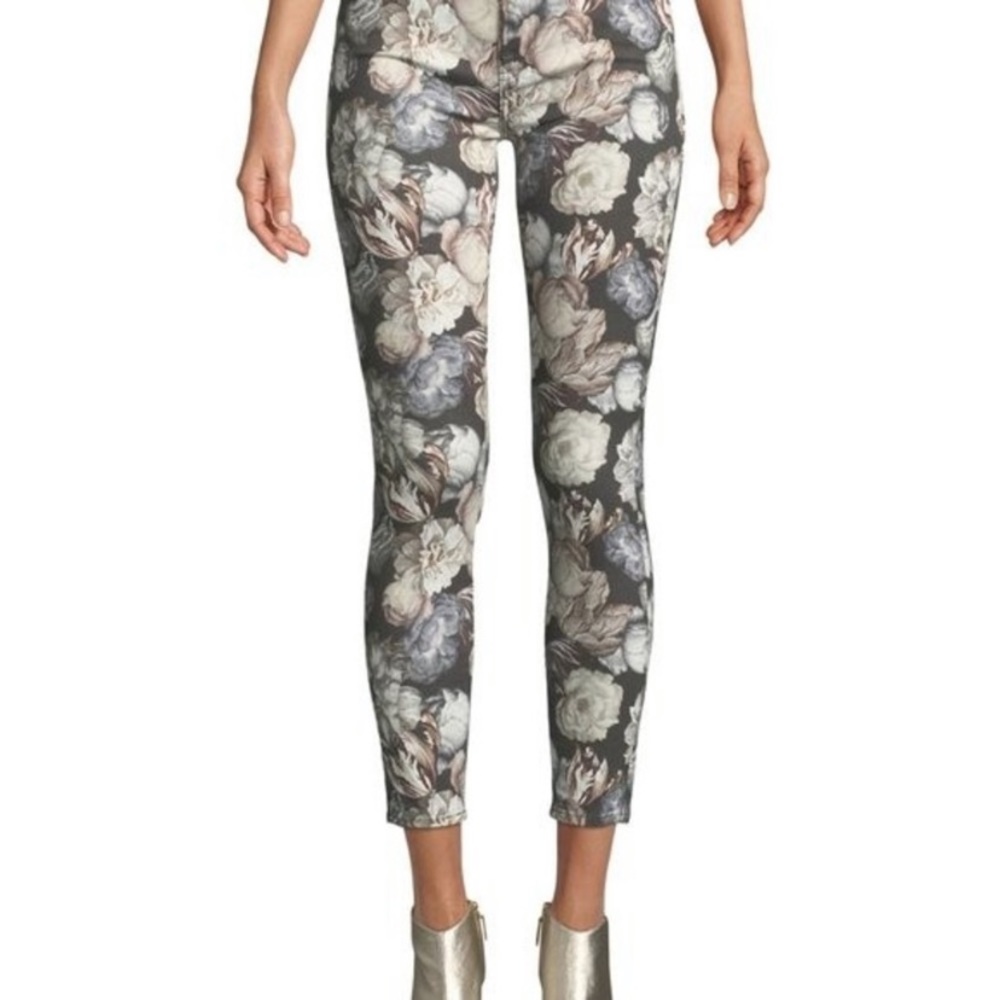 7 For All Mankind Women’s 25 Ankle Cropped Preppy Bohemian Designer Floral Jeans